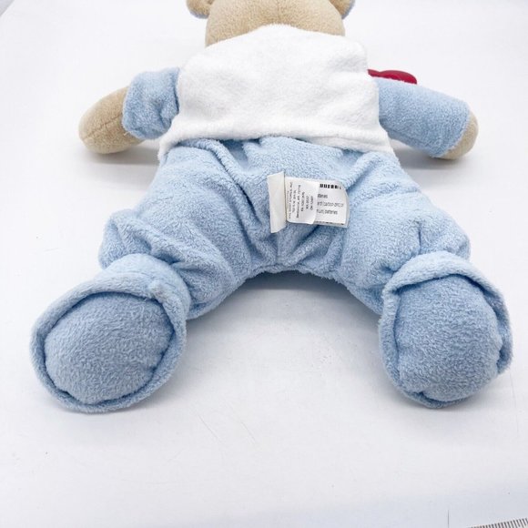 Baby Connection Plush Blue Teddy Bear Beating Red Plastic Heart Heartbeat 14” - Picture 14 of 16